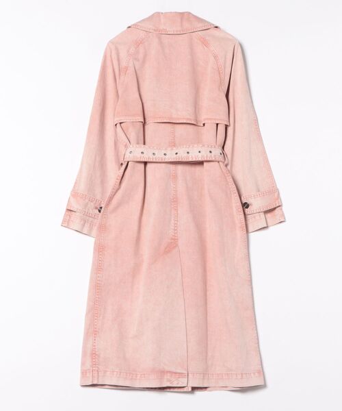 MICHAEL KORS（マイケルコース）の「ガーメントダイ デニム トレンチコート（トレンチコート・レディース・ピンク系・XS/S/M）」の2枚目の写真