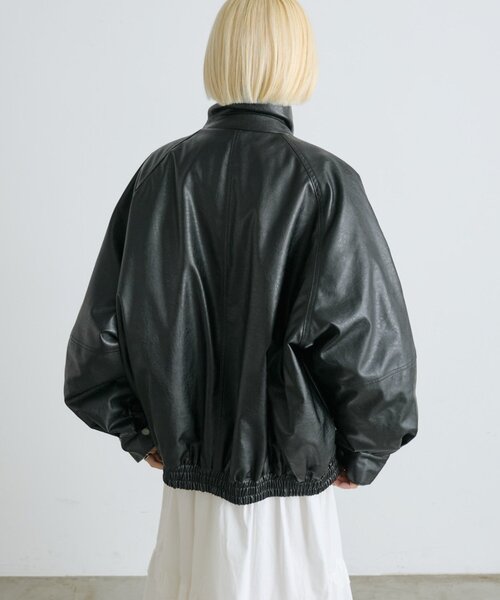 美品❣️Chloé スタッズ付きブラウンレザージャケット Reurie'（レウリィ） レザージャケット ライダース エコレザースタンド