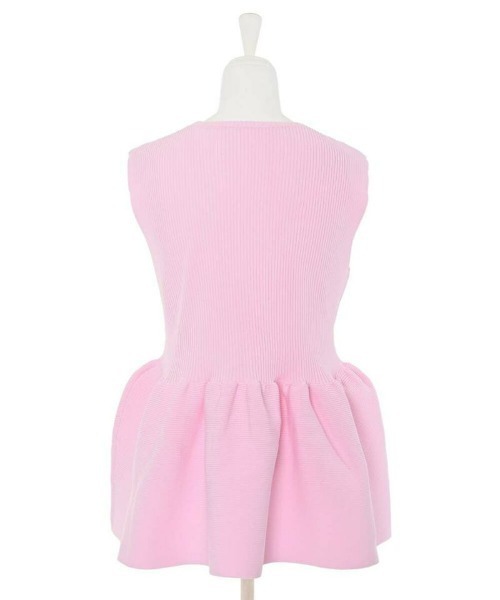 Narcissus（ナルシス）の「【PICCIN】ノースリペプラムニット《動画あり》（タンクトップ・レディース・ピンク・FREE）」の15枚目の写真