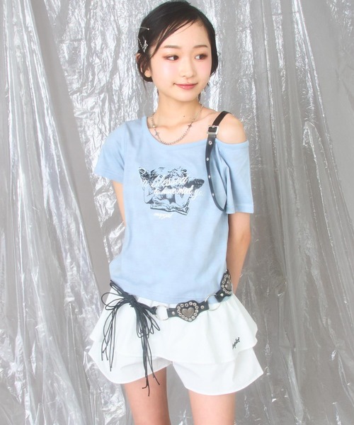 ANAP GｉRL（アナップガール）の「ハート バックル ウエスタン ベルト（ベルト・キッズ・ブラウン/ブラック・ONE SIZE）」の4枚目の写真