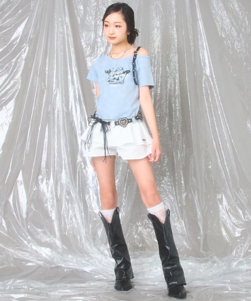 ANAP GｉRL（アナップガール）の「ハート バックル ウエスタン ベルト（ベルト・キッズ・ブラウン/ブラック・ONE SIZE）」の8枚目の写真