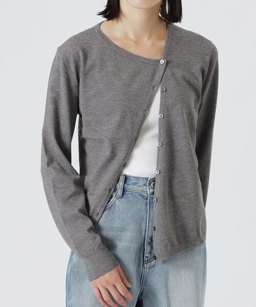 LOVELESS（ラブレス）の「バイアスフロントカーディガン（カーディガン/ボレロ・レディース・ブルー系その他2/グレー系その他/ホワイト系その他/ブラック・36）」の14枚目の写真