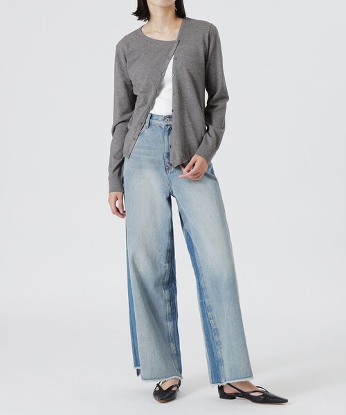 LOVELESS（ラブレス）の「バイアスフロントカーディガン（カーディガン/ボレロ・レディース・ブルー系その他2/グレー系その他/ホワイト系その他/ブラック・36）」の18枚目の写真