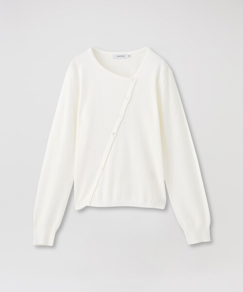 LOVELESS（ラブレス）の「バイアスフロントカーディガン（カーディガン/ボレロ・レディース・ブルー系その他2/グレー系その他/ホワイト系その他/ブラック・36）」の5枚目の写真