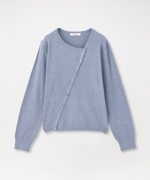 LOVELESS（ラブレス）の「バイアスフロントカーディガン（カーディガン/ボレロ・レディース・ブルー系その他2/グレー系その他/ホワイト系その他/ブラック・36）」の8枚目の写真