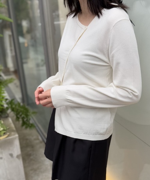 LOVELESS（ラブレス）の「バイアスフロントカーディガン（カーディガン/ボレロ・レディース・ブルー系その他2/グレー系その他/ホワイト系その他/ブラック・36）」の10枚目の写真