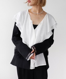 Three Four Time | シアーフリルカラーブラウス(シャツ/ブラウス)