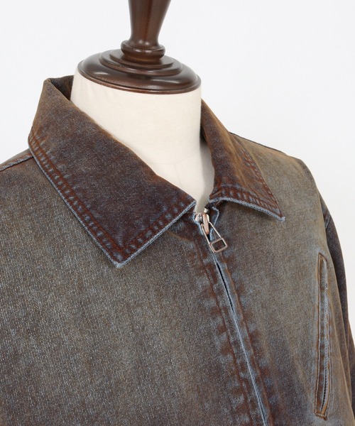 ADAM PATEK（アダムパテック）の「【ADAMPATEK/アダムパテック】velour dust jacket ベロアジャケット（ブルゾン・メンズ・ブラック/ブラウン・2/1）」の20枚目の写真