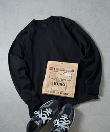 HANES（ヘインズ）の「【Hanes】KURO クルーネックロングスリーブTシャツ　HM4-C201（Tシャツ/カットソー・メンズ）」