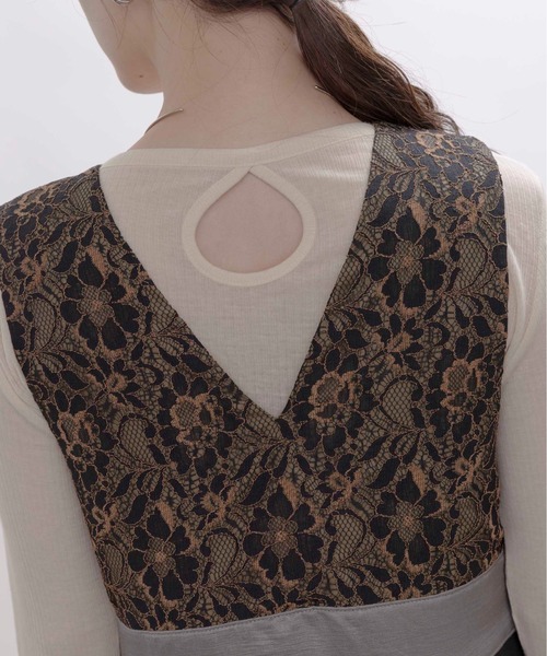 Eimee Law（エイミーロウ）の「4TEXダブルベルトジャンスカ（ジャンパースカート・レディース・ブラック/チャコールグレー・FREE）」の19枚目の写真