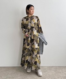 ミックスプリントワンピース
