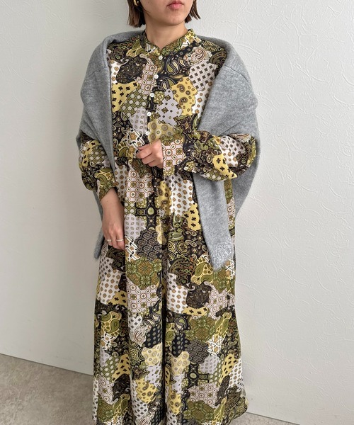 LHELBIE（レルビエ）の「ミックスプリントワンピース（ワンピース・レディース・グリーン/レッド・M）」の16枚目の写真