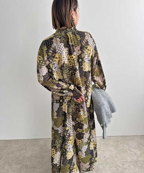 LHELBIE（レルビエ）の「ミックスプリントワンピース（ワンピース・レディース・グリーン/レッド・M）」の18枚目の写真