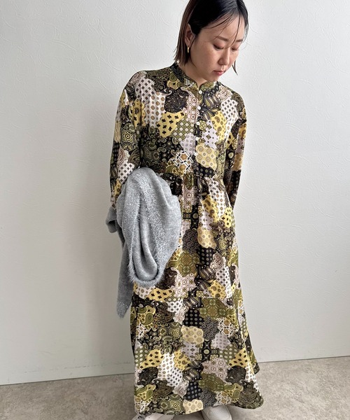 LHELBIE（レルビエ）の「ミックスプリントワンピース（ワンピース・レディース・グリーン/レッド・M）」の19枚目の写真