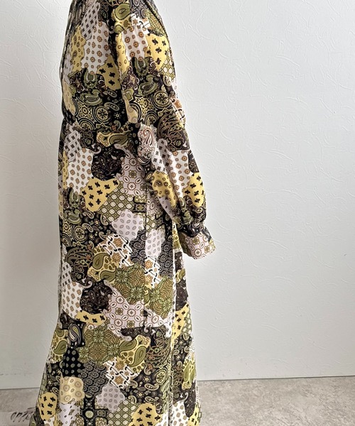 LHELBIE（レルビエ）の「ミックスプリントワンピース（ワンピース・レディース・グリーン/レッド・M）」の20枚目の写真