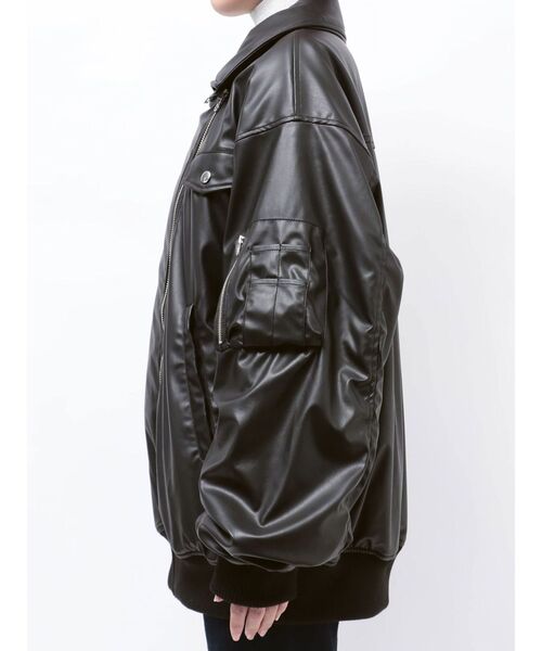 セール】フェイクレザーライダースMA-1ジャケット（MA-1）｜jouetie