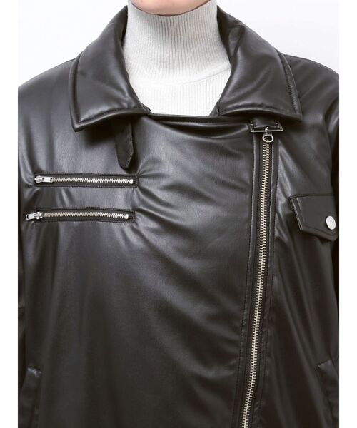 セール】フェイクレザーライダースMA-1ジャケット（MA-1）｜jouetie