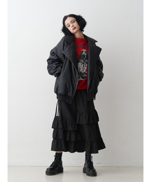 セール】フェイクレザーライダースMA-1ジャケット（MA-1）｜jouetie