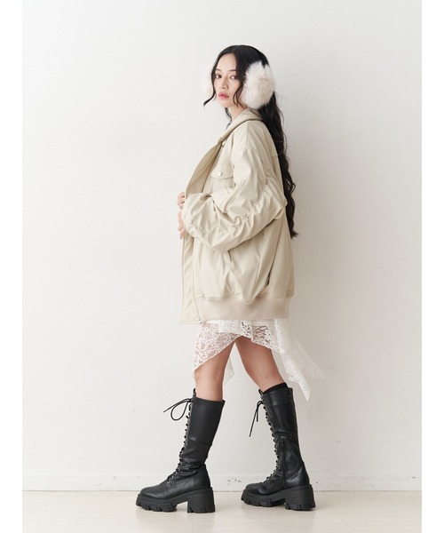 セール】フェイクレザーライダースMA-1ジャケット（MA-1）｜jouetie