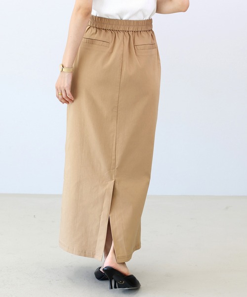 Aletta vita（アレッタビータ）の「極伸びストレッチロングスカート（スカート・レディース・ベージュ/ブラック/オフホワイト・M/L）」の5枚目の写真