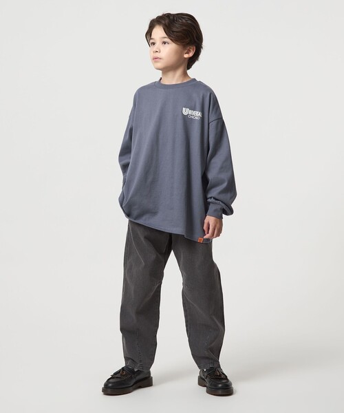 UNIVERSAL OVERALL（ユニバーサルオーバーオール）の「＜UNIVERSAL OVERALL＞フォトプリント プルオーバー / キッズ  140cm-160cm（Tシャツ/カットソー・キッズ・ホワイト/ブラック/ネイビー・M(140-150cm)/L(160cm)）」の5枚目の写真
