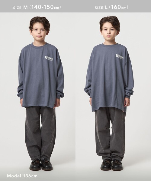 UNIVERSAL OVERALL（ユニバーサルオーバーオール）の「＜UNIVERSAL OVERALL＞フォトプリント プルオーバー / キッズ  140cm-160cm（Tシャツ/カットソー・キッズ・ホワイト/ブラック/ネイビー・M(140-150cm)/L(160cm)）」の6枚目の写真