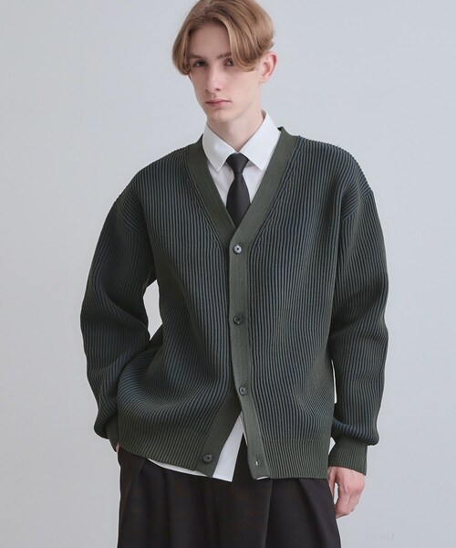 tk.TAKEO KIKUCHI(ティーケータケオキクチ)の「プレーティングカーディガン(カーディガン/ボレロ・メンズ・チャコールグレー/ブラック/ブラウン系その他・02/03/04)」の2枚目の写真