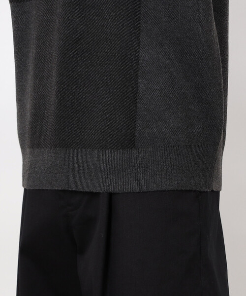 COMME CA ISM（コムサイズム）の「チェック柄ジャガード クルーネックニット（ニット/セーター・メンズ・ミント/ベージュ/チャコール・LARGE/MEDIUM）」の12枚目の写真