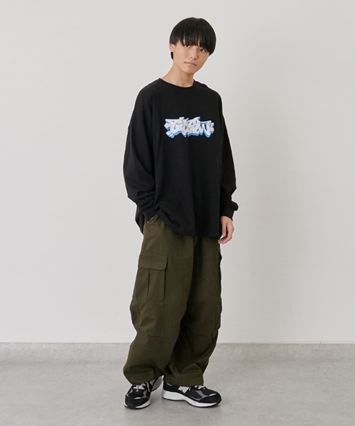 GLAZOS(グラソス)の「コットンツイル・ワイドカーゴパンツ(その他パンツ・キッズ・ダークブルー/ブラック/カーキ・150cm/160cm/180cm/170cm)」の13枚目の写真