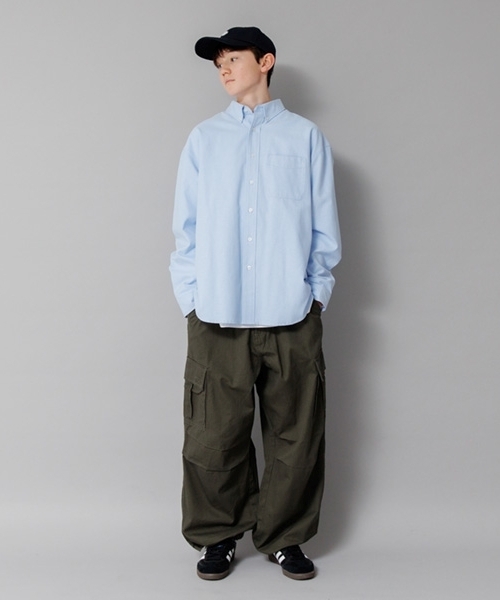 GLAZOS(グラソス)の「コットンツイル・ワイドカーゴパンツ(その他パンツ・キッズ・ダークブルー/ブラック/カーキ・150cm/160cm/180cm/170cm)」の18枚目の写真