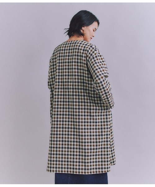 SIPULI（シプリ）の「【ウォッシャブル】Woolish Block Check リボンドロストドレス（ワンピース・レディース・ブラック/アイボリー・2）」の14枚目の写真