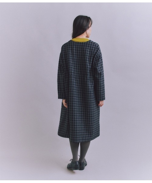 SIPULI（シプリ）の「【ウォッシャブル】Woolish Block Check リボンドロストドレス（ワンピース・レディース・ブラック/アイボリー・2）」の19枚目の写真