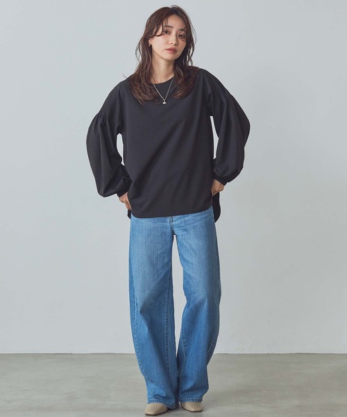 Gready Brilliant(グレディブリリアン)の「VネックシャギーベストSET(ニット/セーター・レディース・ブラック×ブラック/グレー×ホワイト・FREE)」の6枚目の写真