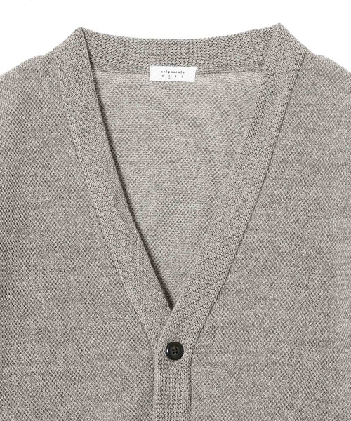 crepuscule(クレプスキュール)の「crepuscule Co/Wo Moss Stitch CD 2503-002(ニット/セーター・メンズ・グレー/ブラック・1/2)」の4枚目の写真