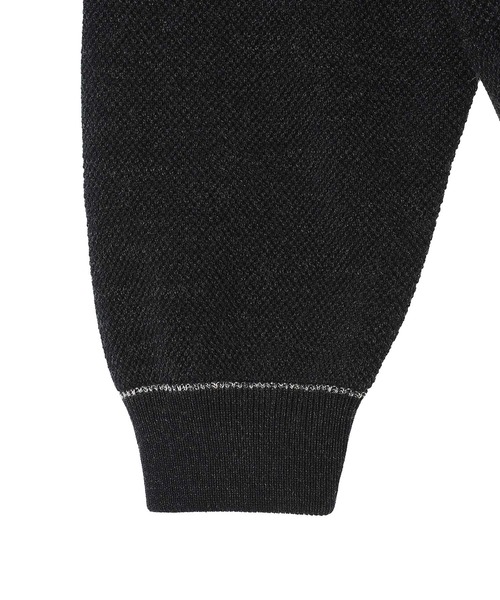 crepuscule(クレプスキュール)の「crepuscule Co/Wo Moss Stitch CD 2503-002(ニット/セーター・メンズ・グレー/ブラック・1/2)」の3枚目の写真