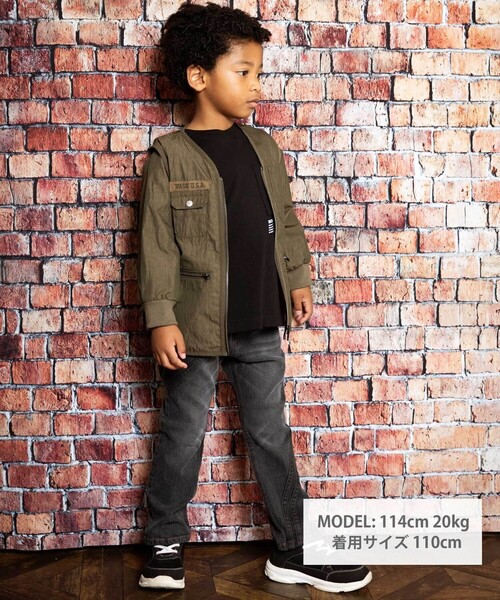 WASK（ワスク）の「袖取り外しワークジャケット(90~150cm)（その他アウター・キッズ・グリーン・160cm/140cm/150cm）」の3枚目の写真