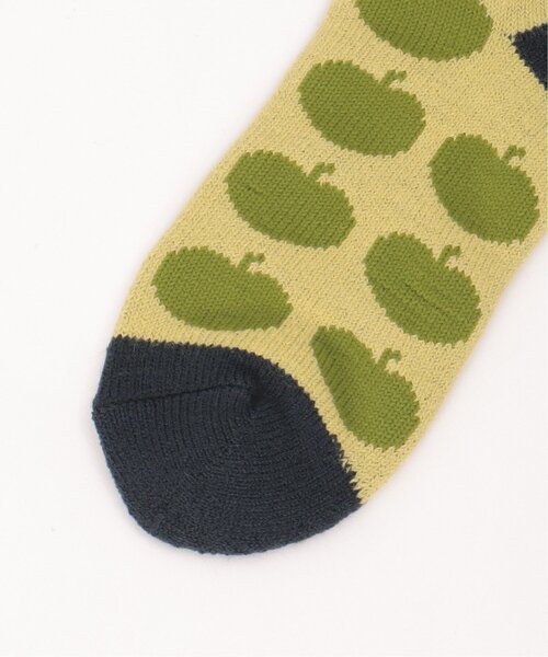 LBC(エルビーシー)の「裏起毛 ソックスアップル(ソックス/靴下・レディース・レッド/イエロー/グレー/アイボリー・FREE)」の7枚目の写真