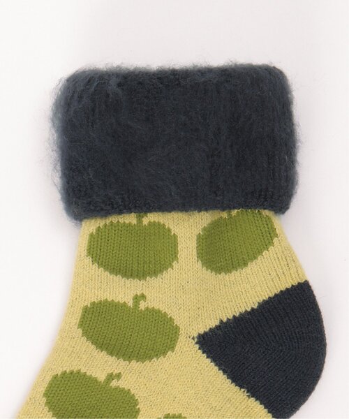 LBC(エルビーシー)の「裏起毛 ソックスアップル(ソックス/靴下・レディース・レッド/イエロー/グレー/アイボリー・FREE)」の5枚目の写真