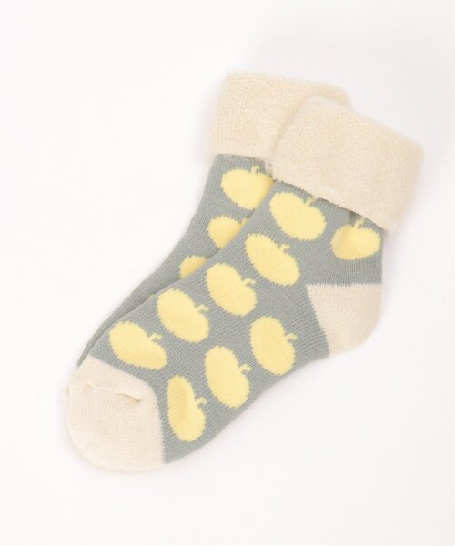 LBC(エルビーシー)の「裏起毛 ソックスアップル(ソックス/靴下・レディース・レッド/イエロー/グレー/アイボリー・FREE)」の15枚目の写真