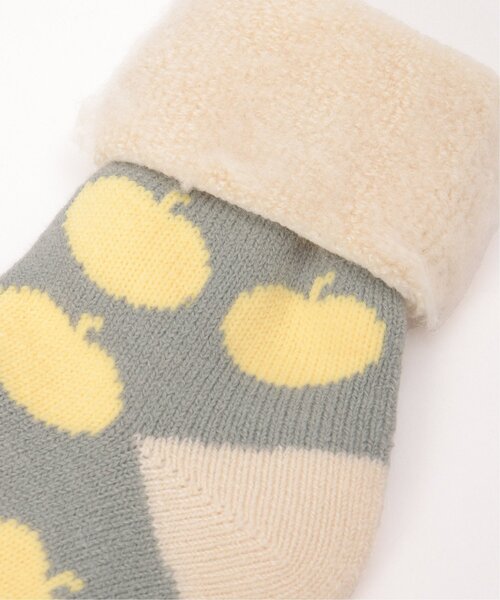LBC(エルビーシー)の「裏起毛 ソックスアップル(ソックス/靴下・レディース・レッド/イエロー/グレー/アイボリー・FREE)」の14枚目の写真