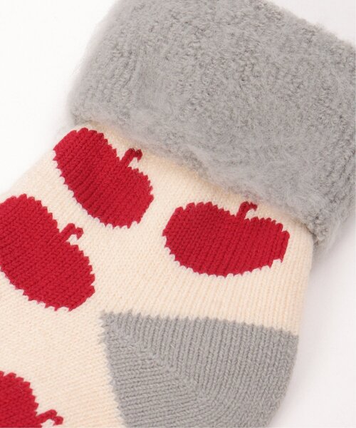 LBC(エルビーシー)の「裏起毛 ソックスアップル(ソックス/靴下・レディース・レッド/イエロー/グレー/アイボリー・FREE)」の10枚目の写真