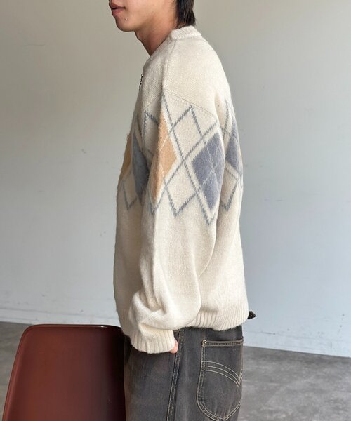 CPCM（シーピーシーエム）の「モヘア混シャギーニット（ニット/セーター・レディース・チャコールグレー/ネイビー/オレンジ/アイボリー/ブラック・MEDIUM/LARGE）」の8枚目の写真