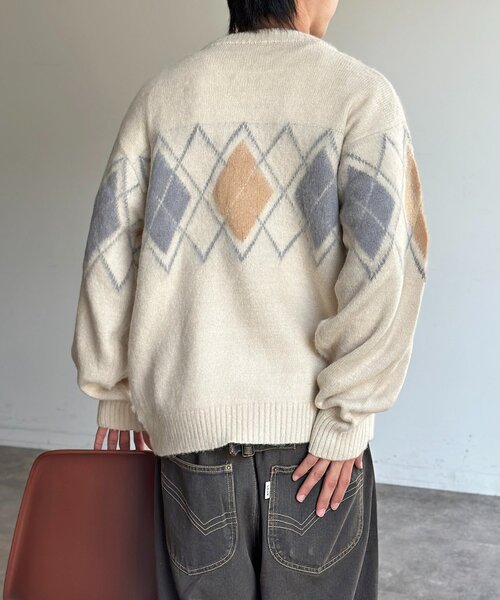 CPCM（シーピーシーエム）の「モヘア混シャギーニット（ニット/セーター・レディース・チャコールグレー/ネイビー/オレンジ/アイボリー/ブラック・MEDIUM/LARGE）」の7枚目の写真