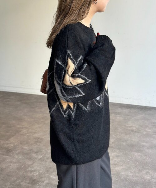 CPCM（シーピーシーエム）の「モヘア混シャギーニット（ニット/セーター・レディース・チャコールグレー/ネイビー/オレンジ/アイボリー/ブラック・MEDIUM/LARGE）」の16枚目の写真