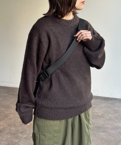 CPCM（シーピーシーエム）の「モヘア混シャギーニット（ニット/セーター・レディース・チャコールグレー/ネイビー/オレンジ/アイボリー/ブラック・MEDIUM/LARGE）」の20枚目の写真