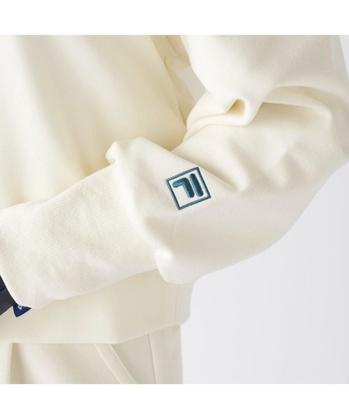 FILA GOLF（フィラゴルフ ）の「FILA GOLF フィラゴルフ ゴルフウェア ワンポイント ロゴ 保温 裏起毛 ストレッチ ハイネック プルオーバー トレーナー（その他トップス・レディース・グレー/オフホワイト/ブラック・M/LL/L）」の13枚目の写真