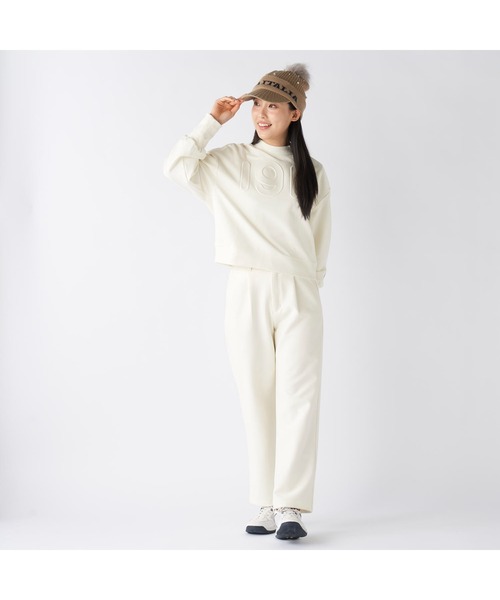 FILA GOLF（フィラゴルフ ）の「FILA GOLF フィラゴルフ ゴルフウェア ワンポイント ロゴ 保温 裏起毛 ストレッチ ハイネック プルオーバー トレーナー（その他トップス・レディース・グレー/オフホワイト/ブラック・M/LL/L）」の7枚目の写真