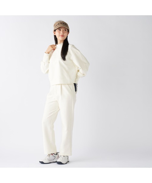 FILA GOLF（フィラゴルフ ）の「FILA GOLF フィラゴルフ ゴルフウェア ワンポイント ロゴ 保温 裏起毛 ストレッチ ハイネック プルオーバー トレーナー（その他トップス・レディース・グレー/オフホワイト/ブラック・M/LL/L）」の8枚目の写真