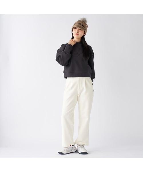 FILA GOLF（フィラゴルフ ）の「FILA GOLF フィラゴルフ ゴルフウェア ワンポイント ロゴ 保温 裏起毛 ストレッチ ハイネック プルオーバー トレーナー（その他トップス・レディース・グレー/オフホワイト/ブラック・M/LL/L）」の18枚目の写真