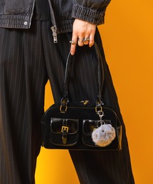 an meets zakka（アンミツザッカ）の「an meets zakka ベルベットロングハンドルミニボストンバッグ（ボストンバッグ）」